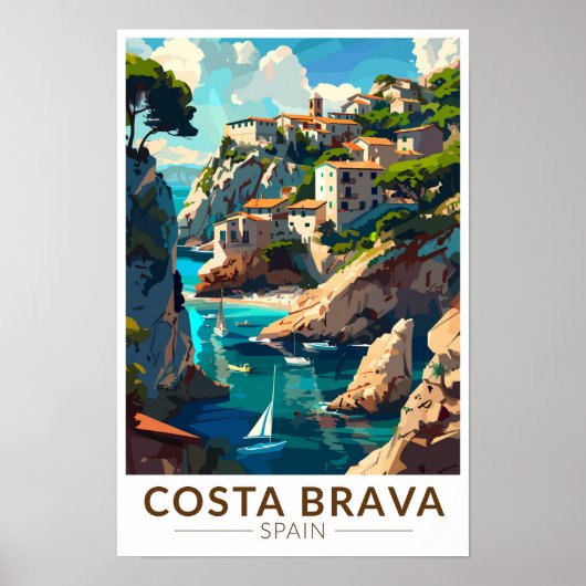Costa Brava Spanien Katalonien Vintage Poster (Vorne)