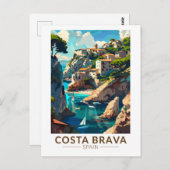 Costa Brava Spanien Katalonien Vintage Postkarte (Vorne/Hinten)