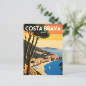 Costa Brava Spanien Postkarte (Stehend Vorderseite)