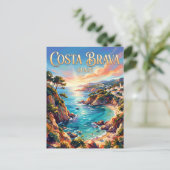 Costa Brava Spanien Postkarte (Stehend Vorderseite)