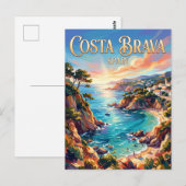 Costa Brava Spanien Postkarte (Vorne/Hinten)