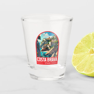 Costa Brava Spanien Reise Kunst Vintage Schnapsglas