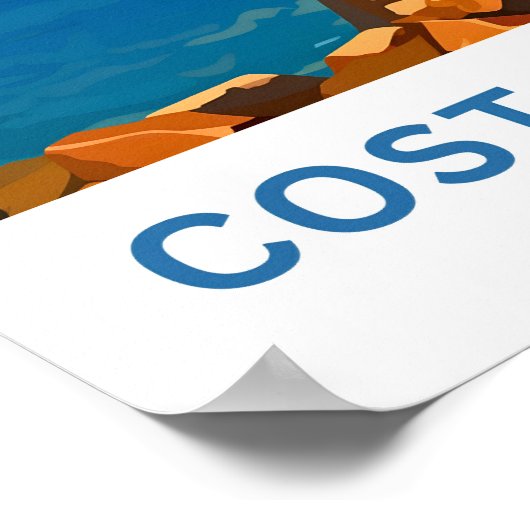 Costa Brava Spanien Reisedrucke Poster (Ecke)