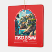 Costa Brava Spanien Reisen Kunst Vintag Keramikornament (Links)