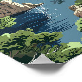 Costa Brava Spanien Reisen Kunst Vintag Poster (Ecke)