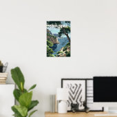 Costa Brava Spanien Reisen Kunst Vintag Poster (Heimbüro)