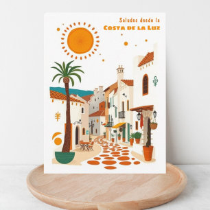 Costa de la Luz Spanien Urlaub Weiße Stadt Postcar Postkarte