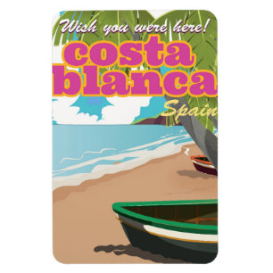 Costa de Valencia Vintage-Reiseposter Magnet