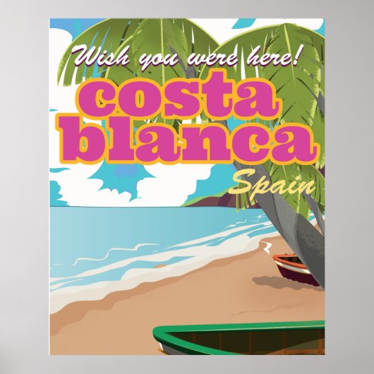 Costa de Valencia Vintage Reiseposter Poster (Vorne)