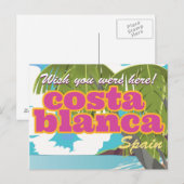 Costa de Valencia Vintage Reiseposter Postkarte (Vorne/Hinten)
