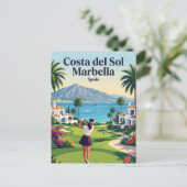 Costa del Sol Marbella Spanien Postkarte (Stehend Vorderseite)