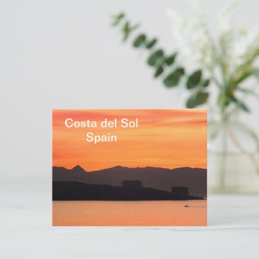 Costa del Sol, Spanien Postkarte (Stehend Vorderseite)