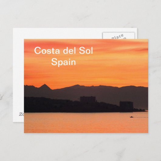 Costa del Sol, Spanien Postkarte (Vorne/Hinten)