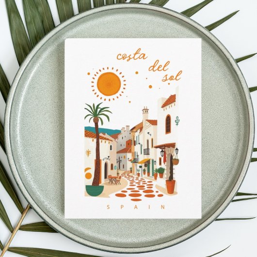 Costa del Sol Spanien Urlaub Mittelmeer  Postkarte