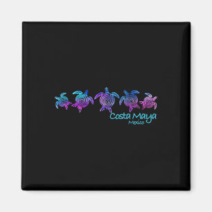 Costa Maya Beach Design _ Tribal Turtle Geschenk Magnet