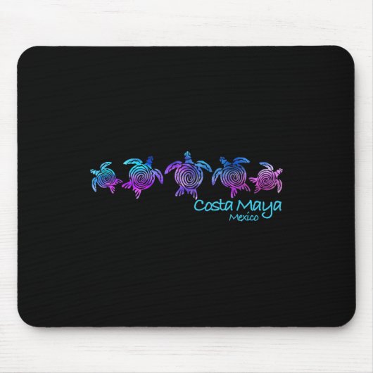 Costa Maya Beach Design _ Tribal Turtle Geschenk Mousepad (Vorne)