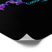 Costa Maya Beach Design _ Tribal Turtle Geschenk Poster (Ecke)