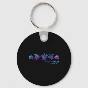 Costa Maya Beach Design _ Tribal Turtle Geschenk Schlüsselanhänger