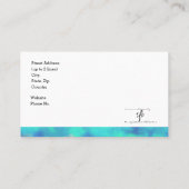 Costa Maya Blues Logo Std. Personalisiert Visitenkarte (Rückseite)