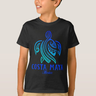 Costa Maya Mexico Meeresschildkröte Tie Dye Hibisk T-Shirt