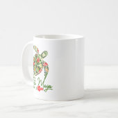 Costa Maya Mexico Sea Turtle Trocal Hibiscus Vacat Kaffeetasse (Vorderseite Links)
