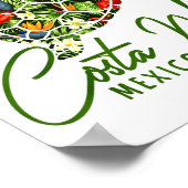 Costa Maya Mexico Sea Turtle Trocal Hibiscus Vacat Poster (Ecke)