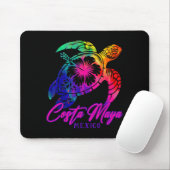 Costa Maya Mexico Tie Dye Sea Turtle Hibiscus Beac Mousepad (Mit Mouse)