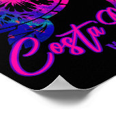 Costa Maya Mexico Tie Dye Sea Turtle Hibiscus Beac Poster (Ecke)