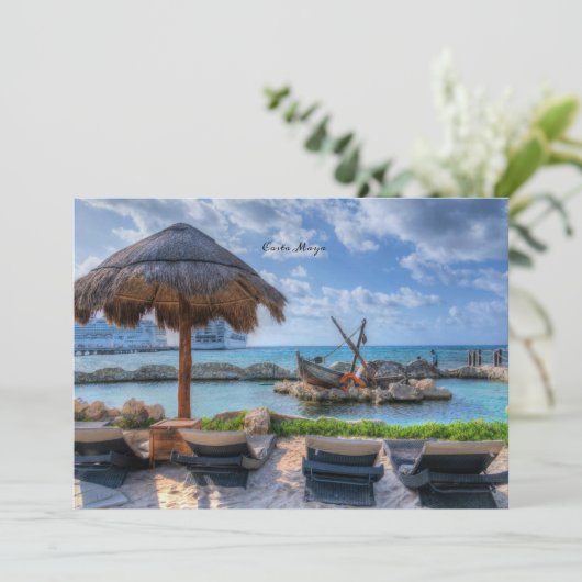 Costa Maya, Mexiko Karte (Stehend Vorderseite)