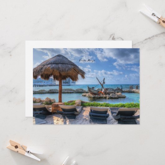 Costa Maya, Mexiko Karte (Vorderseite/Rückseite Beispiel)