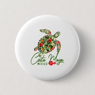 Costa Maya Mexiko Meeresschildkröte Trocal Hibisku Button
