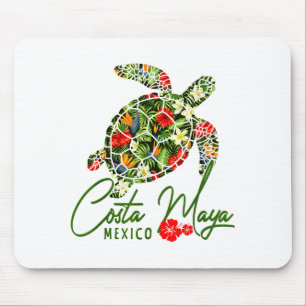 Costa Maya Mexiko Meeresschildkröte Tropischer Hib Mousepad