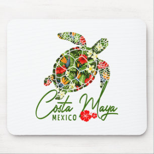 Costa Maya Mexiko Meeresschildkröte Tropischer Hib Mousepad