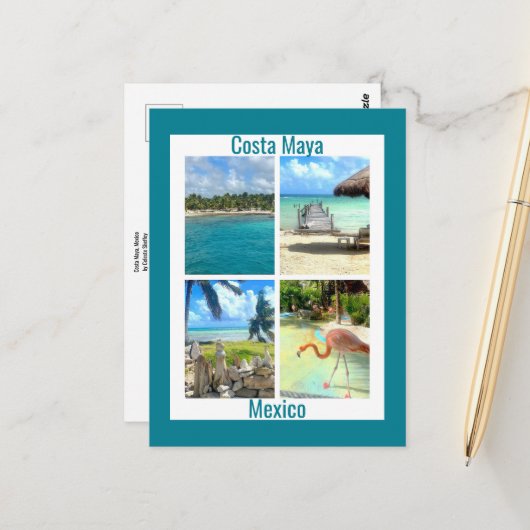 Costa Maya, Mexiko Postkarte (Vorderseite/Rückseite Beispiel)