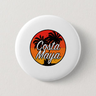Costa Maya Mexiko Urlaub Kreuzfahrt Vintage Sonnen Button