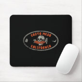 Costa Mesa Kalifornien Ca Retro Surfer Front Und C Mousepad (Mit Mouse)