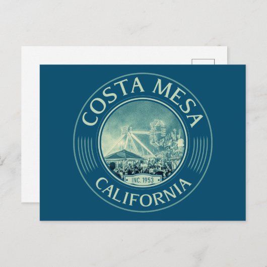COSTA MESA ORANGE KALIFORNIA - STADT COSTA MESA POSTKARTE (Vorne/Hinten)