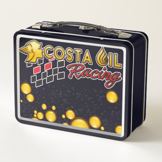 Costa Oil Racing Carson Ware Black Metal Lunchbox (Rückseite)