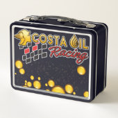 Costa Oil Racing Carson Ware Black Metal Lunchbox (Rückseite)