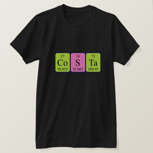 Costa Periodisches Shirt von Tabellennamen (Design vorne)