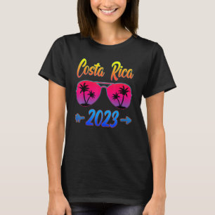Costa Rica 2023 Beach Brillen Urlaub Matching Fa T-Shirt