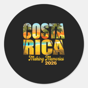 Costa Rica 2026 Erinnerungen Schaffen Passende Fam Runder Aufkleber