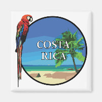 Costa Rica - 2 Zoll Square Magnet