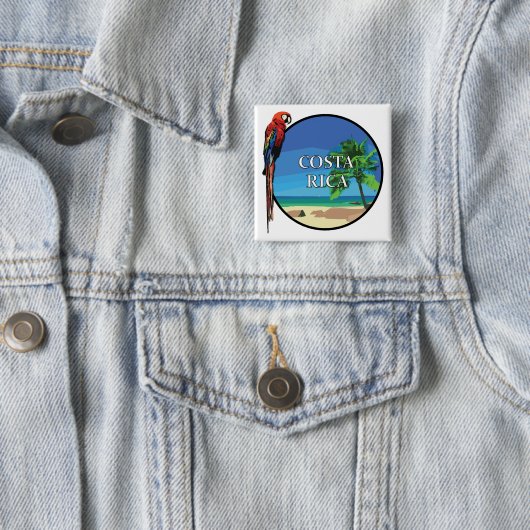 Costa Rica - 2-Zoll-Square-Taste Button (Beispiel)