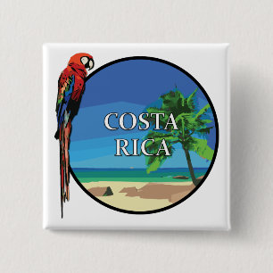 Costa Rica - 2-Zoll-Square-Taste Button