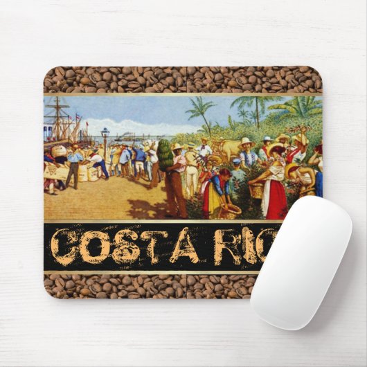 Costa Rica Alegoria Del Cafe Mousepad (Mit Mouse)