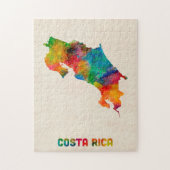 Costa Rica-Aquarell-Karte Puzzle (Vertikal)