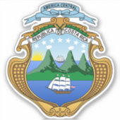 Costa Rica Aufkleber (Vorderseite)