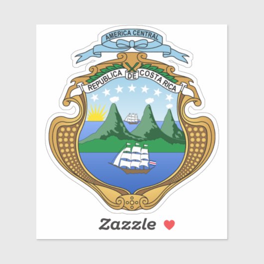 Costa Rica Aufkleber (Blatt)