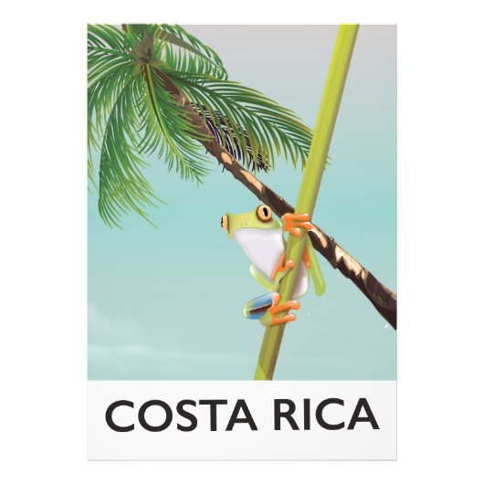 Costa Rica Baumfrosch Urlaubs Poster (Vorne)
